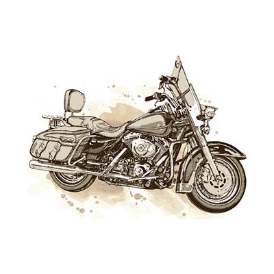 Vintage motorcycle sepia Design Water Transfer Temporary Tattoo(fake Tattoo) Stickers NO.11047